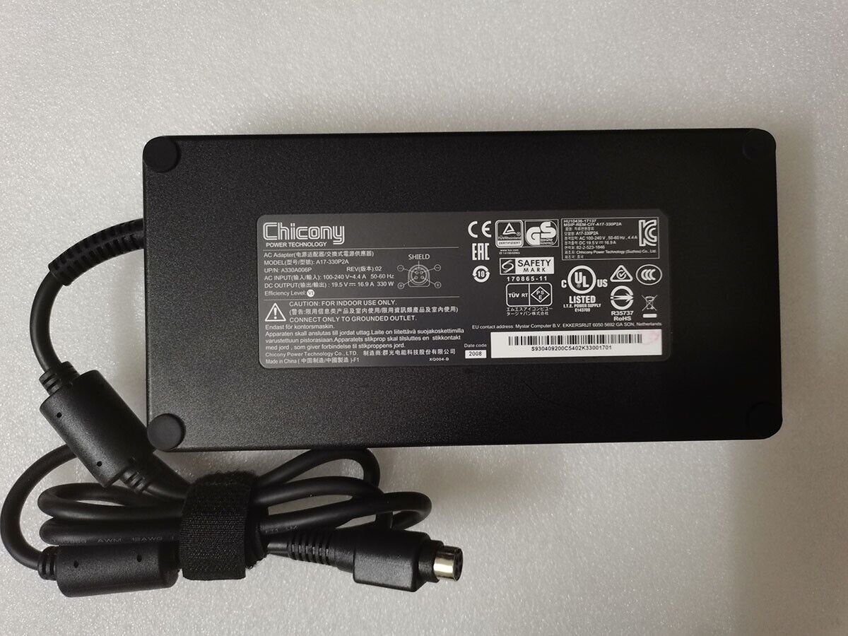 *Brand NEW*Chicony 19.5V 16.9A 330W AC Adapter A17-330P2A Female 4-pin Power Supply